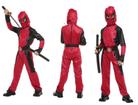 KD30 ชุดเด็ก ชุดเดดพูล เดดพูล ฮีโร่ มาร์เวล Dress for Children Deadpool Suit Marvel Hero X-men Costume Disney Party Movie Cosplay Fancy Outfit