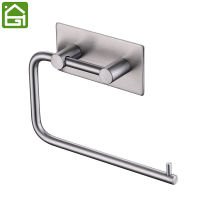 Rustproof Stainless Steel 3M Self-adhesive Toilet Paper Holder Bathroom Kitchen Roll Paper Towel Dispenser Tissue Hanger