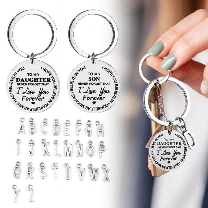 Keyrings Gift Inspirational Idea for Son/Daughter Best Father Mother ...