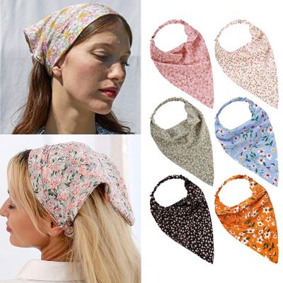 【YF】 Bohemia Women Bandana Hair Band Scarf Print Paisley Bandanas Headwear Vintage Triangle Head Tie Accessories