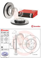 09 8873 31 จานเบรค ล้อ F (ยี่ห้อ BREMBO) รุ่น HC UV LAND ROVER Discovery III 2.7 ปี2005-2009