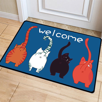 TOILET Absorbent Foot Pad Househod Entrance Cartoon Cute Pet Non-sp Mat Doormat Crysta Vevet Foor Mat