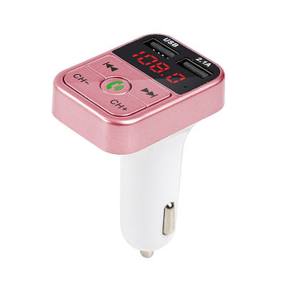 Bluetooth Car Kit FM Transmitter Handfree Car MP3 Audio Player Voltage Detection Noise Cancellation Dual USB ports Car Charger Fast Charging Blue-tooth fm accessories