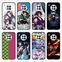 สำหรับ Huawei Nova 8/ Nova 8i Anime Demon Slayer: Kimetsu ไม่มี Yaiba กระจกเทมเปอร์กันกระแทกเคสโทรศัพท์แบบแข็งฝาหลัง DIY ของขวัญ (ยอมรับที่กำหนดเอง/ตัวแทน)