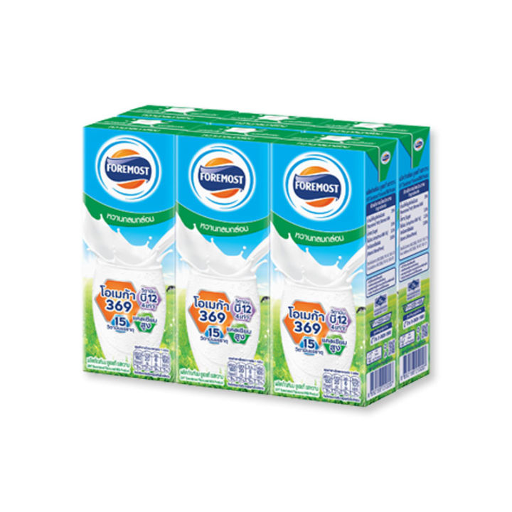 สินค้ามาใหม่-โฟร์โมสต์-นมยูเอชที-รสหวาน-225-มล-x-36-กล่อง-foremost-uht-milk-sweet-flavor-225-ml-x-36-boxes-ล็อตใหม่มาล่าสุด-สินค้าสด-มีเก็บเงินปลายทาง