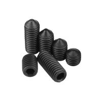 ♀▼ M2.5 M3 M4 M5 M6 M8 M10 M12 Black Cone Point Hex Hexagon Socket Set Screws Grub Allen Bolts Alloy Steel High Tensile 12.9 Grade