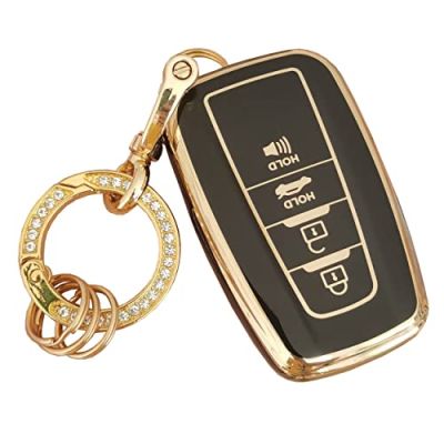 for Toyota Smart Key Fob Cover Keyless Entry Remote Protector Case  Compatible with 2018-2022 Camry RAV4 Highlander Avalon C-HR Prius Corolla GT86 (4 Buttons)