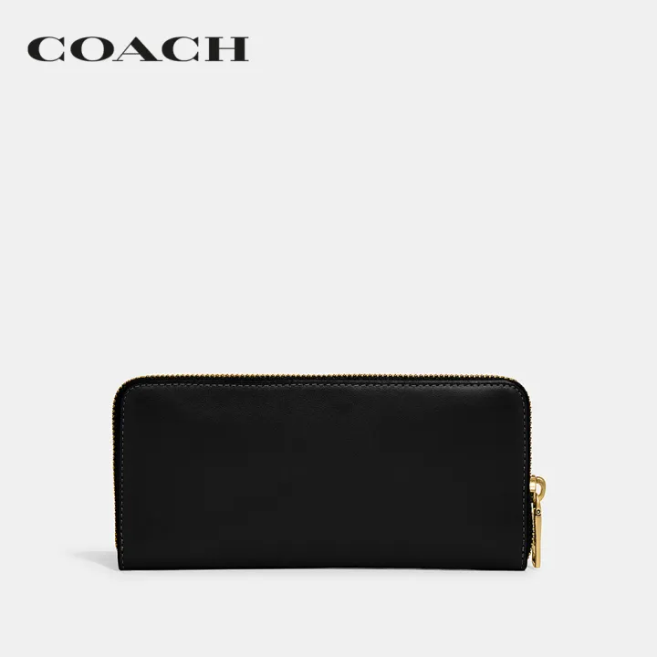 coach-กระเป๋าสตางค์ขนาดยาวมีซิบผู้หญิงรุ่น-slim-accordion-zip-wallet-สีดำ-ch822-b4-bk