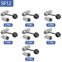 1 Set of SF12 Male/Female Aviation Plug Connector Waterproof Copper Core Round 2/3/4/5/6/7/9 Pin