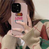 เคสมือถือหนังลาย Love You Lable สำหรับ iPhone 14/13/12/11 Pro Max 12 13 Mini X XR XS Max 6 6S 7 8 Plus เคสหลังนิ่มกันกระแทกพร้อมเลนส์คลุมทั้งหมดฝาครอบป้องกันกล้อง