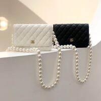 suitable for CHANEL¯ Bag chain high-end sense bag pearl chain bag strap Messenger strap replacement white beaded chain single shoulder strap