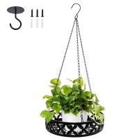 ARTORA Metal Plant Hanger Modern Plant Hanging Basket Decorative Black Pot Holder Flower Planter Hanging Chain with Ceiling Hook