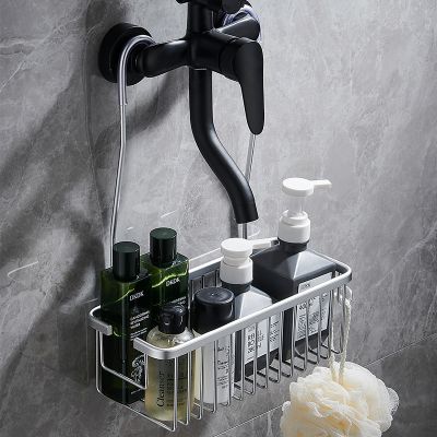 Aluminium Bathroom Faucet Shelf Hanger Shelves Rustproof Stainless Organizers Basket Toilet Shower Basket Hooks Shampoo Holder