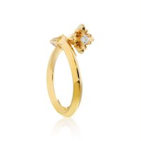 ake ake Rituals Cross Spear Ring Xtreme - Gold 24K แหวนเงินแท้ 925 แกะมือขัดเงาพิเศษ ชุบทองคำแท้ 24 กะรัต ประดับพลอยสวิสเกรดพิเศษ