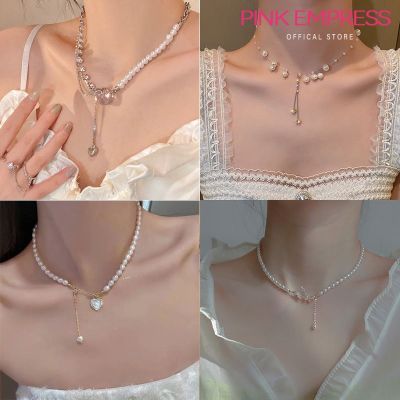 French Lock Love Heart Pearl Necklace Fairy Clavicle Chain Ins Fashion Design Double-layer Necklace Women Jewelry Accessories