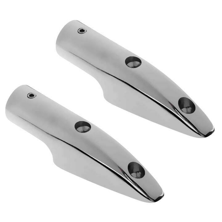 2 Pieces 22mm 316 Stainless Steel Rail End for Marine Boat Tubing
