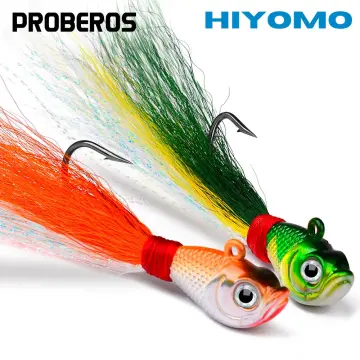  Bucktail Teasers Fishing Hook with 3D Eyes 5PCS High