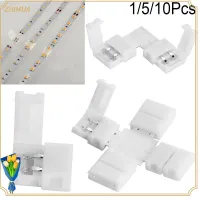 ZHIMUA 1/5/10Pcs ใหม่ ไร้บัดกรี มุม PCB 2Pin ขั้วต่อ LED Strip 8mm 10mm