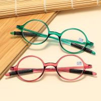 Spring Hinge Round Reading Glasses Women Men Diopter Magnifier Presbyopic Glasses Ultralight Far Sight Eyewear 10 40