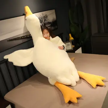 190cm Giant Long Plush White Goose Toy Stuffed Lifelike Big Wings Duck Hug  Massage Throw Pillow Boyfriend Cushion For Girl