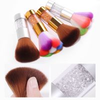 Rhinestone Handle Nail Art Dust Brush For Manicure Beauty Brush Blush Powder brushes Fashion Gel Accessories Nail Material Tool