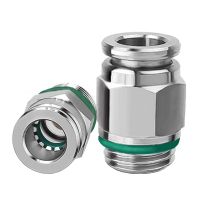 PC pneumatic quick connector 304 stainless steel G thread M5 M6 1/8 1/4 3/8 1/2 BSP external thread pipe water gas connector