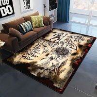 〖Queena carpet〗พรมสำหรับวาดรูปลายการ์ตูนคธูลู (Carpet) พรมปิกนิกแนวศิลปะระดับ HD พรมขนาดใหญ่สำหรับห้องนั่งเล่นพรมนุ่มสีดำบ้านเสื่อตกแต่ง