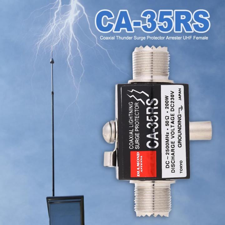 coaxial-thunder-surge-protector-arrester-uhf-ตัวเมียกับคอนเนคเตอร์ตัวเมีย