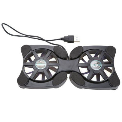 Foldable USB Cooling Fan Mini Octopus Cooler Pad Quiet Stand Double Fans For Notebook Laptop PC GK99