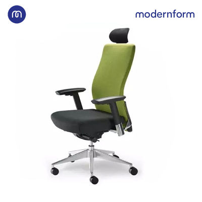 Modernform เก้าอี้สำนักงาน รุ่น Series15 เบาะสีดำ พนักพิงสูง สีเขียว เก้าอี้ทำงาน เก้าอี้ออฟฟิศ เก้าอี้ผู้บริหาร  เก้าอี้ทำงานที่รองรับแผ่นหลังได้ดีเป็นพิเศษ  ปรับที่วางแขนได้ 3 ทิศทาง  ปรับล็อคเอนพนักพิงได้ 4 ตำแหน่ง พนักพิงสูง