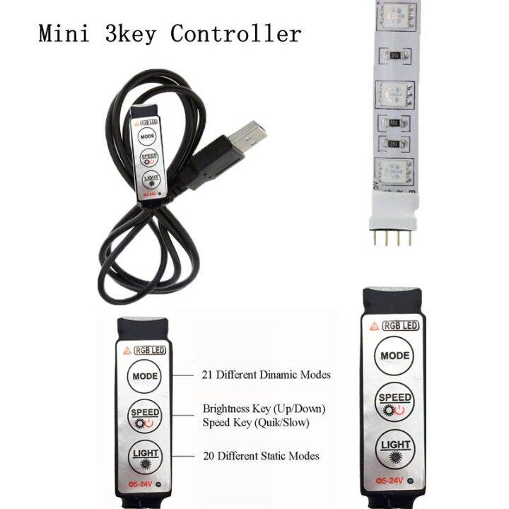 yingke-แถบไฟ-led-รีโมทคอนโทรล5v-usb-ir-รีโมทคอนโทรลไร้สาย3-17-24-led-สำหรับไฟแถบไฟ-led