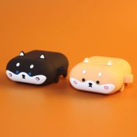 [SOSO 3C accessories] สำหรับ Airpods Pro 3D น่ารัก Shiba Inu Corgi Husky Dog Soft Case สำหรับ1 2 3นอนลงลูกสุนัขแมวไร้สายหูฟังปก