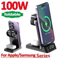 ZZOOI 100W 4 in 1 Wireless Charger Stand For iPhone 14 13 12 Samsung S21 S20 Galaxy Apple Watch Airpods  Fast Charging Dock Station