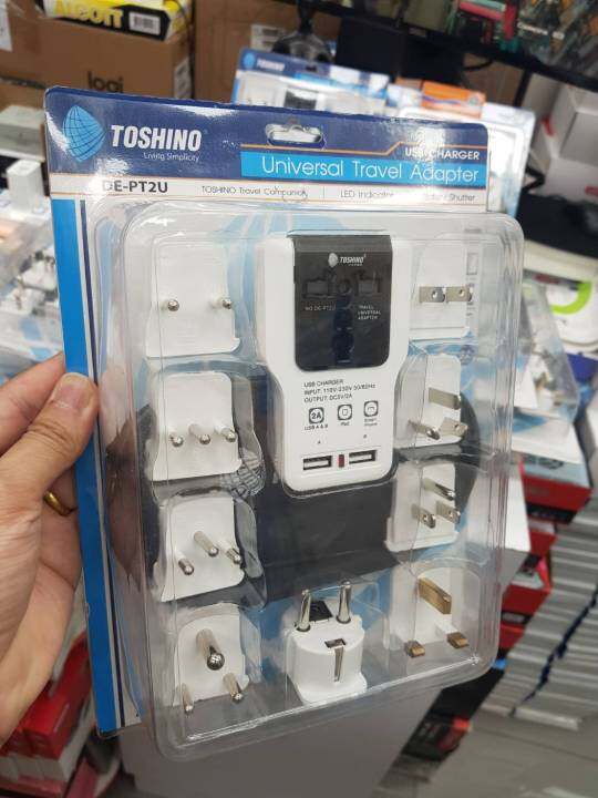 ปลั๊กแปลงต่างประเทศ-ปลั๊กไฟ-toshino-ทั่วโลก-9in1-de-pt2u-usb