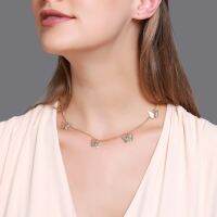 Ins style simple metal butterfly pendant female clavicle pendant necklace