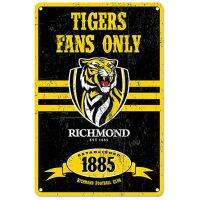 Richmond Tigers Fans Only ป้ายดีบุก HYK7