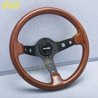 CYL 13inch 330mm Classic Vintage Car Steering Wheel Universal Wood Look ABS Sports Steering Wheel Car Accessories Furniture Protectors  Replacement Pa