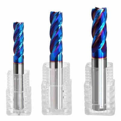 การตัด HRC65 4 ขลุ่ย D1mm-12mm 1.5mm 2mm 3mm 4mm 5mm 6mm 8mm Alloy Carbide Milling Tungsten Steel Milling Cutter End Mill