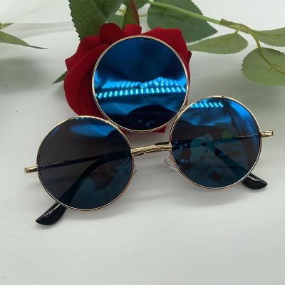 [COD] European and personalized sunglasses round frame outdoor street photography prom party manufacturers wholesale