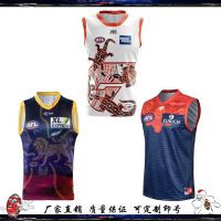 22/23 Top quality Native Australian AFL lions edition vest sleeveless football clothes tear jerseys male RugbyJersey resistance