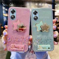 DKHORSING เคสโทรศัพท์โปร่งใสกลิตเตอร์ OPPO A78 5G ซิลิโคนนิ่มปลอกโทรศัพท์มือถือ Oppoa78ดาว2023รูปการ์ตูนกรอบรอยยิ้ม