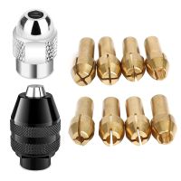 Brass Collet Set with Keyless Drill Chuck Nut Collet Tool Replacement 4485 Brass Quick Change Rotary Drill Nut Tool Set Rotary Tool