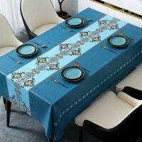 [COD] High-end dining tablecloth waterproof and oil-proof wash-free rectangular ins desk student pvc mat