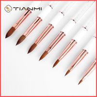 Kolinsky Sable Acrylic Brush Size 2 /4 /6 /8 /10 12 14 Acrylic Brush Professional White Nail Brushes Nail Tools TIANMI