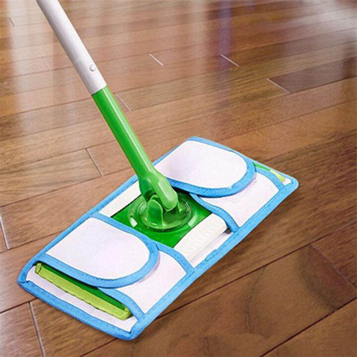 5ชิ้นสำหรับ-swiffer-กวาดซับผ้าไมโครไฟเบอร์นำมาใช้ใหม่ล้างทำความสะอาดได้อุปกรณ์ทดแทน-cleane-แผ่นซับ