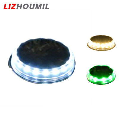 LIZHOUMIL ไฟสำหรับติดพื้นพลังงานแสงอาทิตย์แพ็ค4 Lampu Tenaga Surya LED ในแสงตกแต่งภูมิทัศน์พลังงานแสงอาทิตย์พื้นดินสำหรับลานกลางแจ้งลานทางเดิน