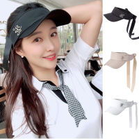 Golf ladies hat empty top hat ribbon fashion outdoor sports and leisure baseball cap