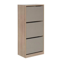 Shoe cabinet with 3 swing doors can hold up to 8-12 pairs size 50x29x108 cm.