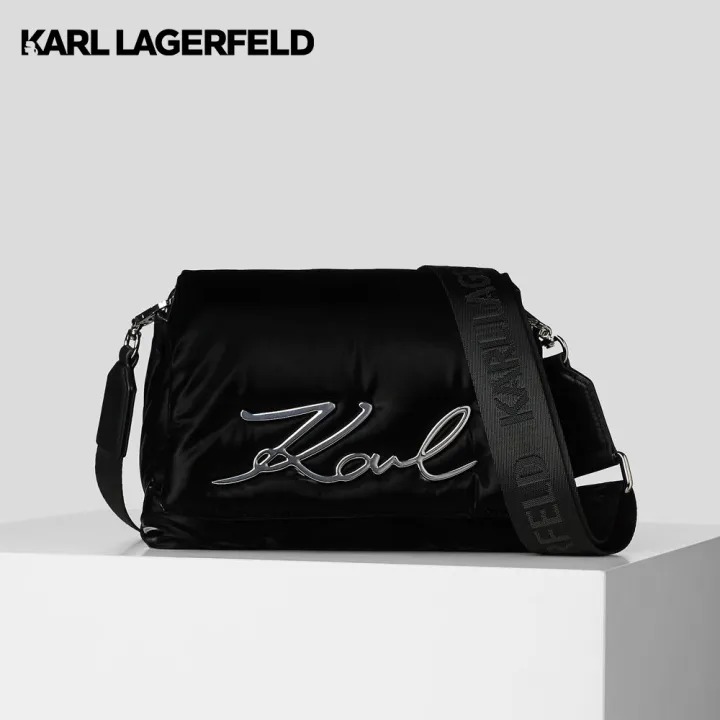 Karl Lagerfeld - K/SIGNATURE SOFT SHOULDER BAG กระเป๋าสะพายไหล่