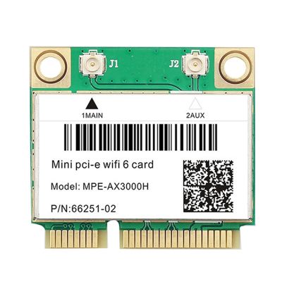 WiFi 6E AX3000H Green Wireless Network Card Plastic Wireless Network Card BT 5.2 for Mini PCIE Wi-Fi Adapter for Desktop/Laptop Win10